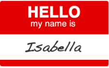 name tag isabella