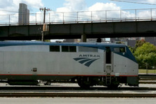 amtrak engine in Rensselaer