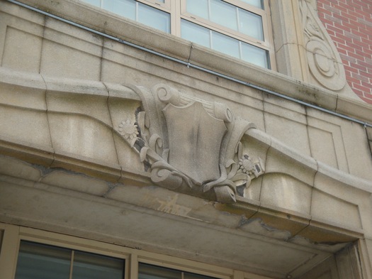 Livingston school, stonework detail