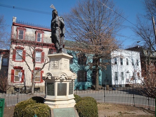 Lawrence statue in The Stockade Schenectady