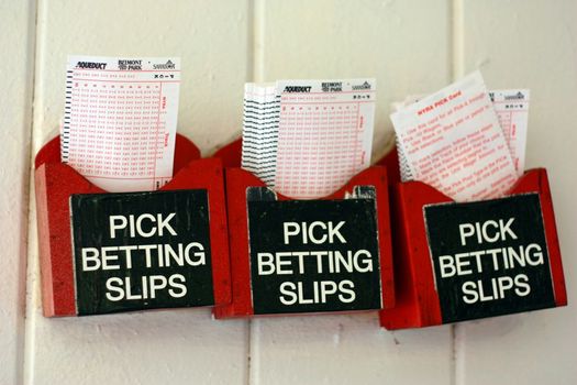 Saratoga Race Course betting slips