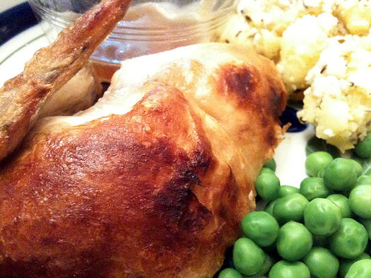 rotisserie chicken as part of dinner