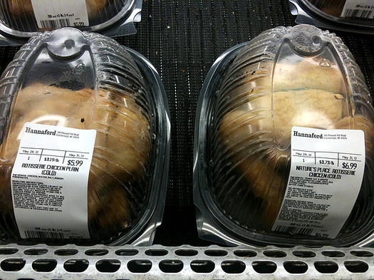 hannaford nature's place rotisserie chicken cold in case