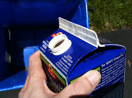 unrecycled milk carton