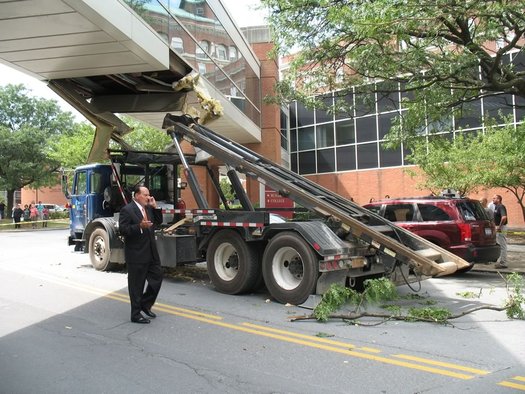 Albany Med pedestrian bridge collision