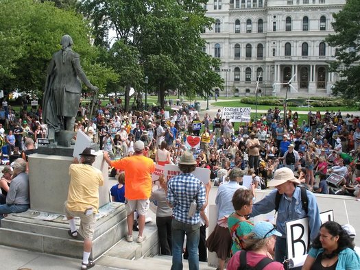 anti-fracking rally capitol park Albany