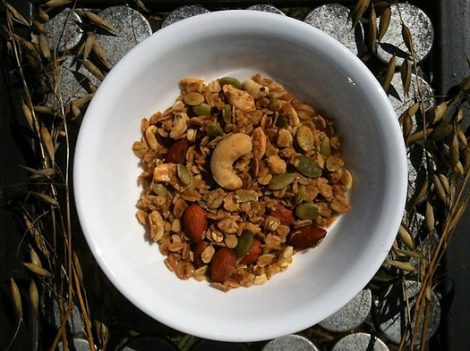 our daily eats granola overhead