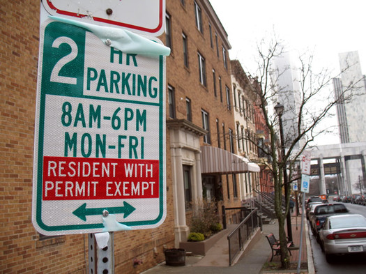 albany parking permit system sign