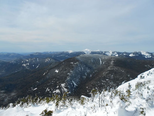 the view of the great range from the summit of Dix Mt winter