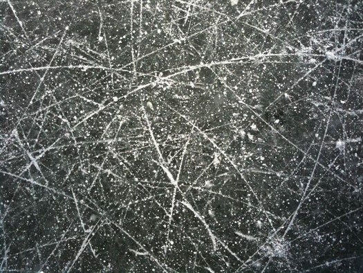 skate traces on Buckingham Pond