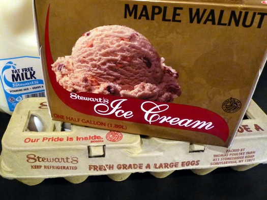 stewarts maple walnut ice cream half gallon milk eggs