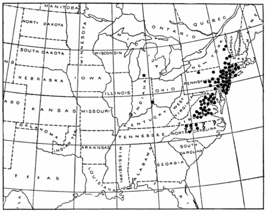 Cicada Brood II 1863 map