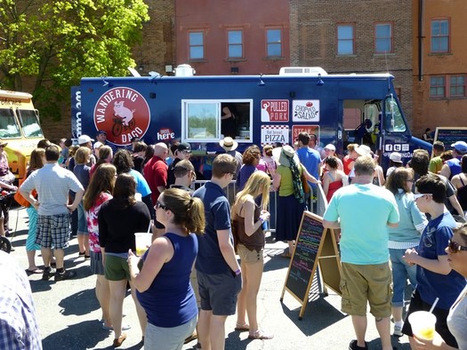 food truck festival troy 2013 crowd outside wandering dago food truck