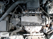 car engine under hood