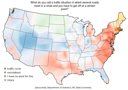 traffic circle dialect map