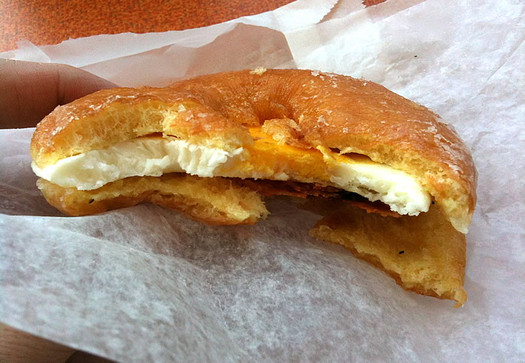 dunkin donuts donut sandwich bite