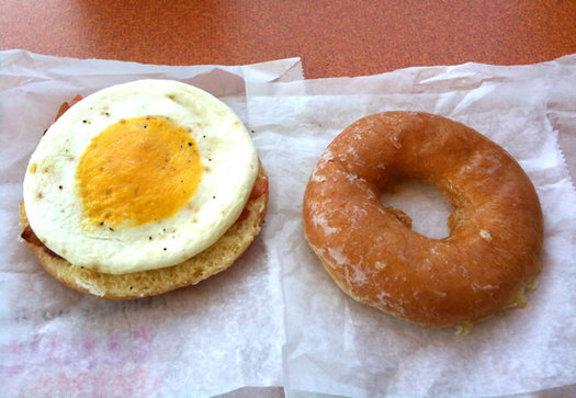 dunkin donuts donut sandwich split apart