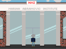 Marina Abramovic Institute 8-bit video game grab