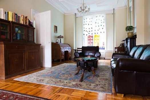 open house kirchman mansion neighborhood living room