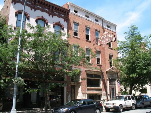 trojan hotel building exterior