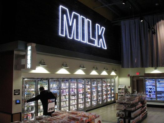 MILK signage