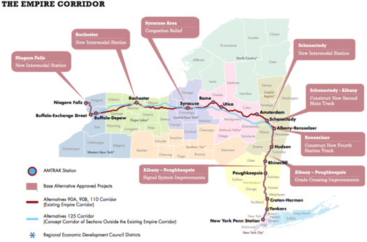 empire corridor high-speed rail map 2014-March