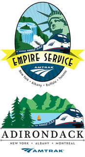 amtrak empire service and adirondack badges