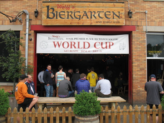 wolffs biergarten exterior world cup 2014