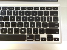 section of laptop computer keyboard