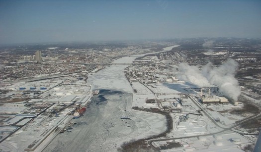 US Coast Guard Hudson River ice flight Albany 2015-02-06