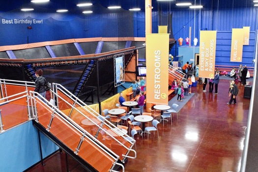 sky zone trampoline park albany wide view