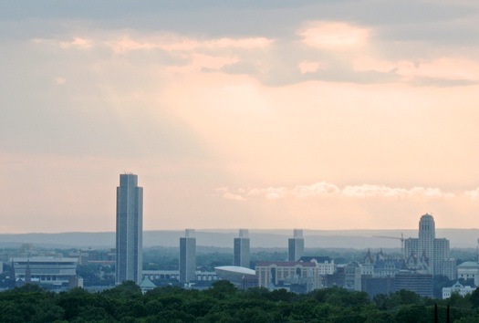 albany skyline hazy