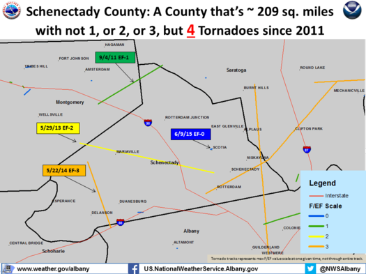 NWS Albany Schenectady County tornadoes