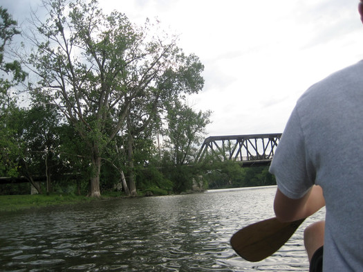 paddling past Peebles Island