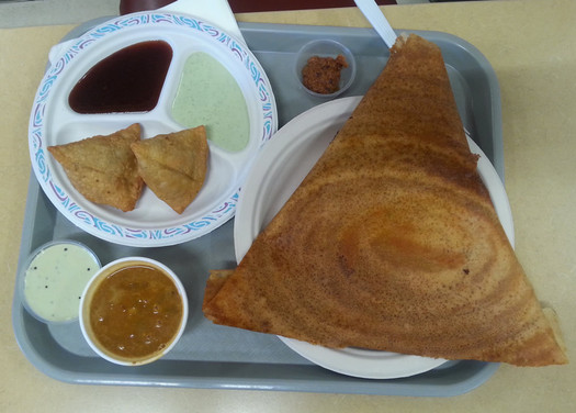 parivar dosa with samosas