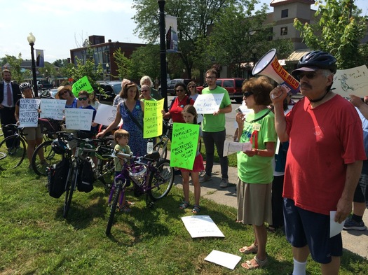 protected bike lane rally