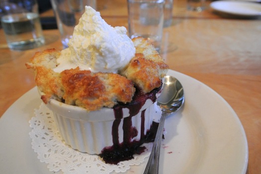 palmer house cafe peach blueberry cobbler