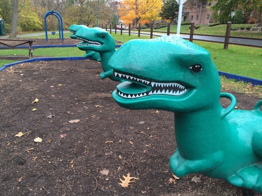 buckingham pond playground dinosaurs