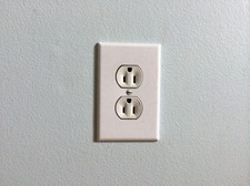 power outlet in wall