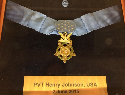 Henry Johnson Medal of Honor on display