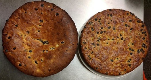 albany cake both versions side by side