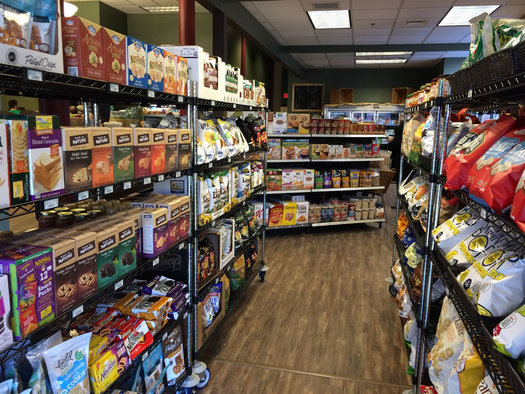 Steuben Street Market shelves