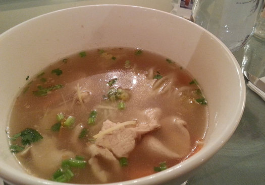chontong thai chicken soup closeup