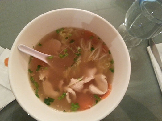 chotong thai chicken soup overhead