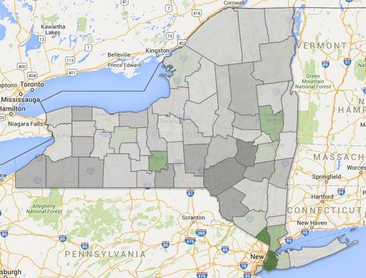 new york state county population growth 2010-2015