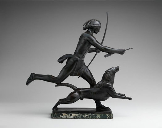 Paul Manship sculpture Indian Hunter and his Dog from The Met