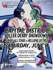 capital district roller derby showdown 2016 poster