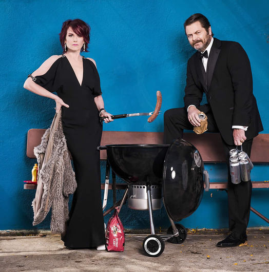 megan mullally and nick offerman