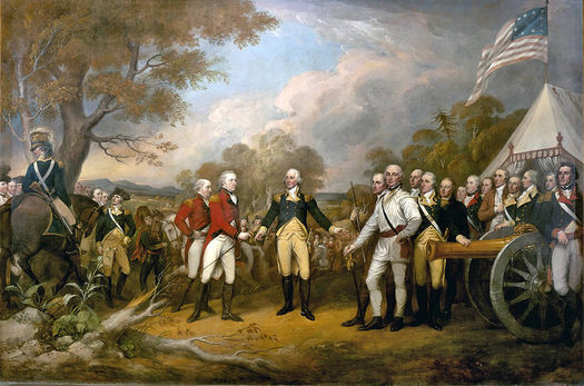 Battles of Saratoga Surrender of General Burgoyne painting