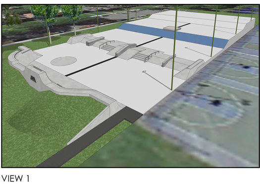 Albany skate park rendering wide